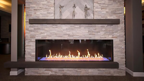 Stellar Hearth Galaxy Gas Fireplace – 5' Single-Sided | 5-SS-20-GL