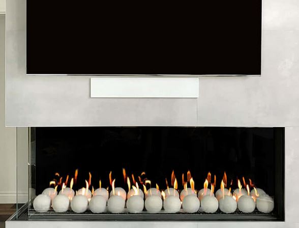 Flare Modern Left Corner Indoor Fireplace 60x24