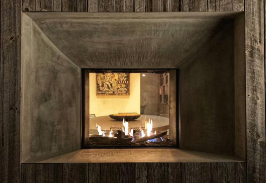 Flare Commercial See Through Fireplace 45x16