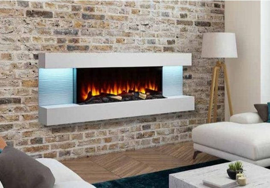 SimpliFire Format 36-Inch Wall Mount Electric Fireplace with 60-Inch Floating Mantel