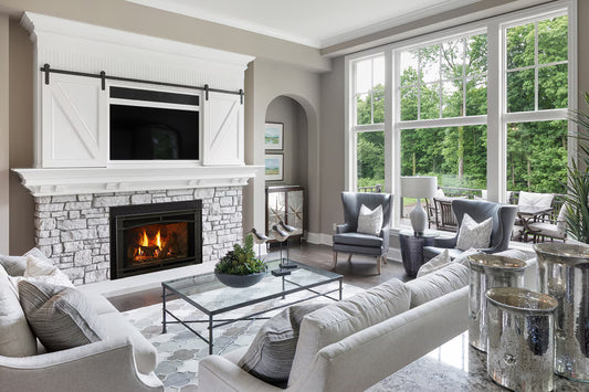 Heat & Glo Supreme 35" Direct Vent Gas Fireplace Insert, Intellifire Touch Ignition System, Traditional Logs - Natural Gas