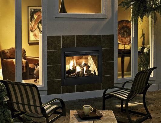 Twilight 36" Indoor/Outdoor See-Through Gas Fireplace, IntelliFire Ignition System - Natural Gas