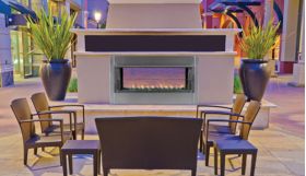 Superior VRE4543 | 43" Contemporary Linear Vent-Free Outdoor Fireplace