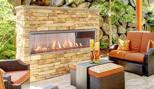 Superior VRE4672 | 72" Linear Vent-Free Outdoor Gas Fireplace